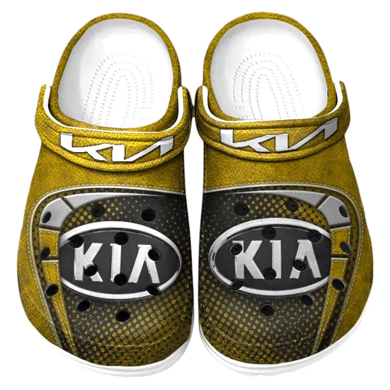 Custom Compact SUV Inspired Clog All Over Print, Comfortable Slip-On Footwear for Auto Fans CAR177 - Yellow