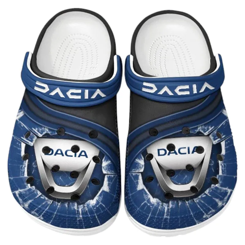 Custom Compact SUV Inspired Clog All Over Print, Comfortable Slip-On Footwear for Auto Fans CAR188 - Blue