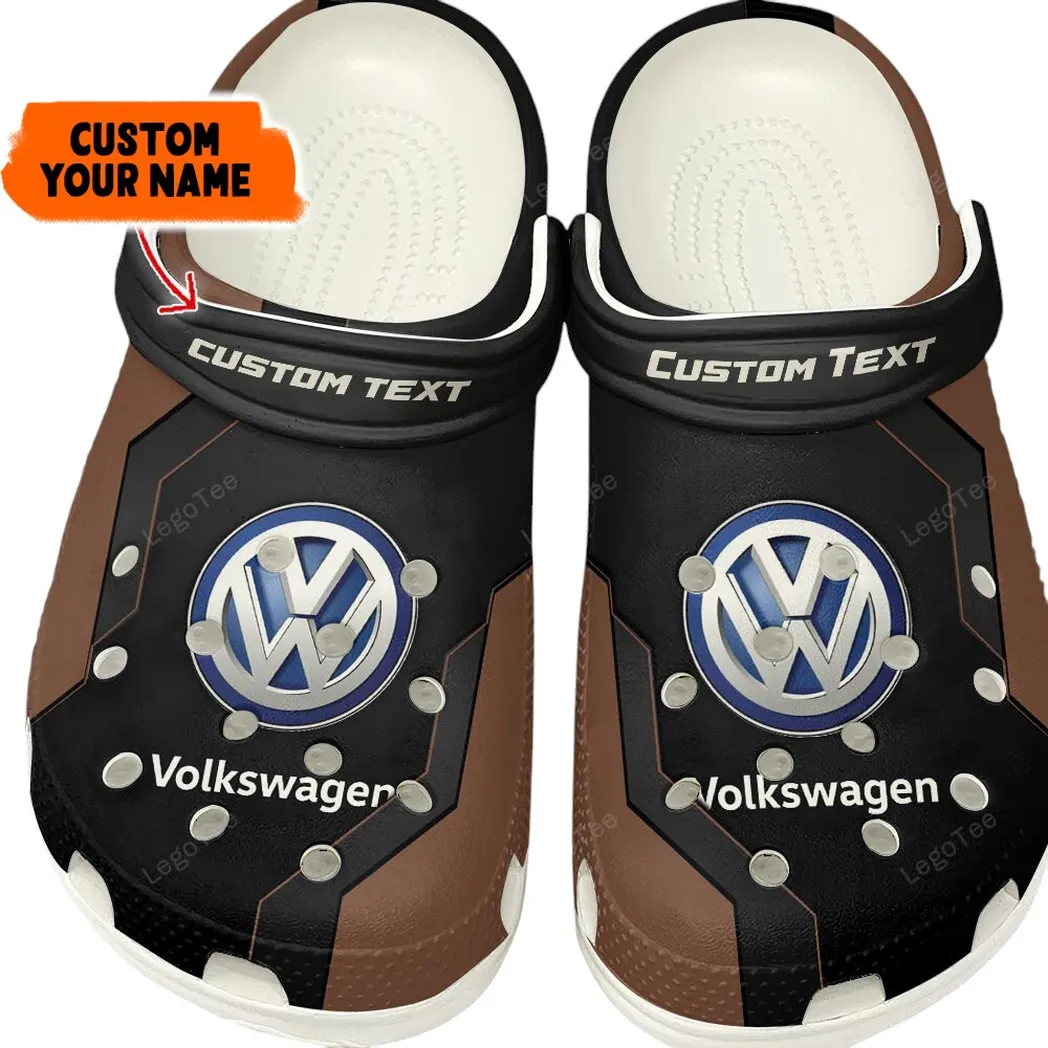 Custom Compact Vehicle All Over Print Clog, Comfortable Slip-On Shoes for Everyday Wear CAR140 - Brown