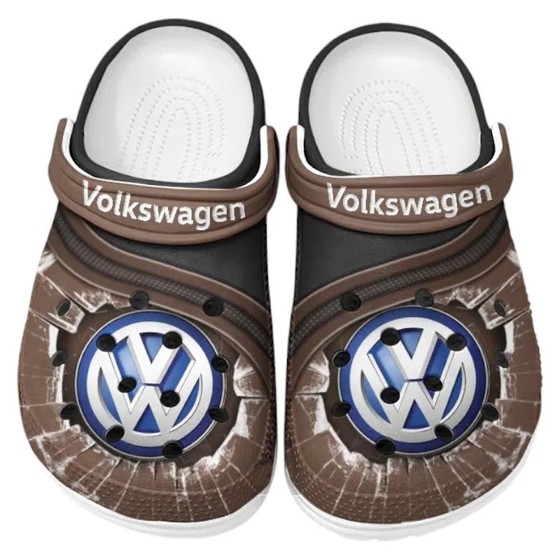 Custom Compact Vehicle All Over Print Clog, Comfortable Slip-On Shoes for Everyday Wear CAR188 - Brown