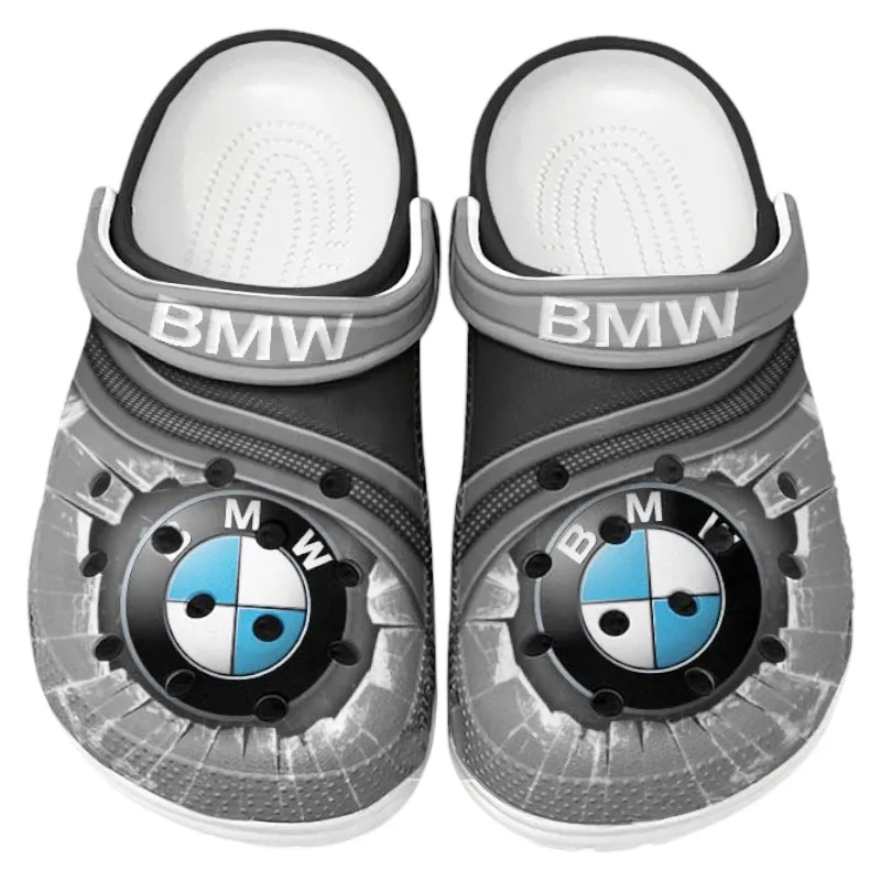 Custom Cruiser Bike Inspired Clog All Over Print, Comfortable Slip-On Footwear for Auto Fans CAR188 - Gray