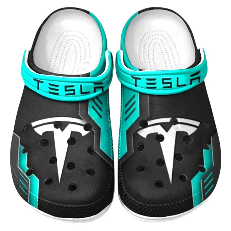 Custom Eco-Friendly Car All Over Print Clog, Comfortable Slip-On Shoes for Everyday Wear CAR185 - Cyan