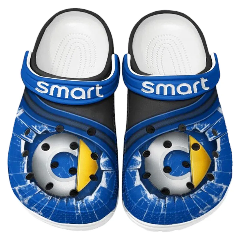 Custom Eco-Friendly Car All Over Print Clog, Comfortable Slip-On Shoes for Everyday Wear CAR188 - Blue