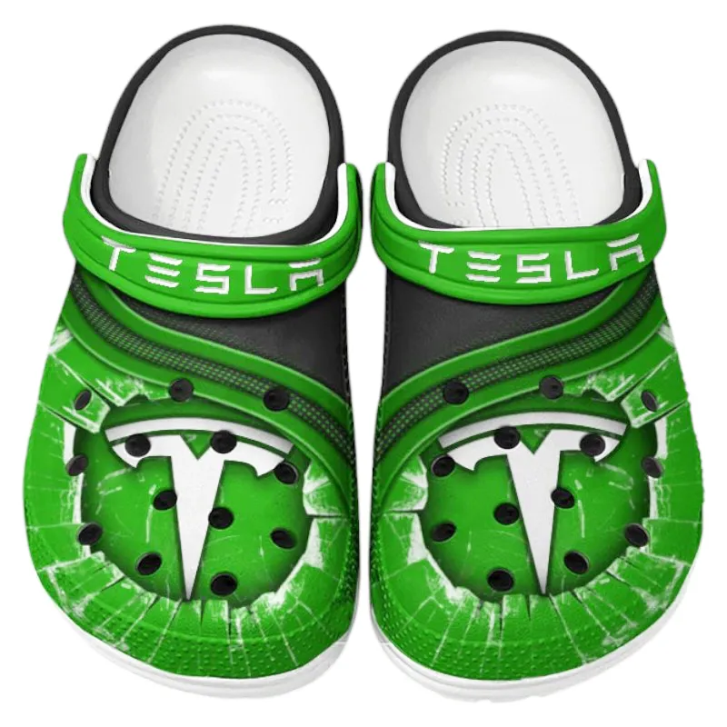 Custom Eco-Friendly Car All Over Print Clog, Comfortable Slip-On Shoes for Everyday Wear CAR188 - Green