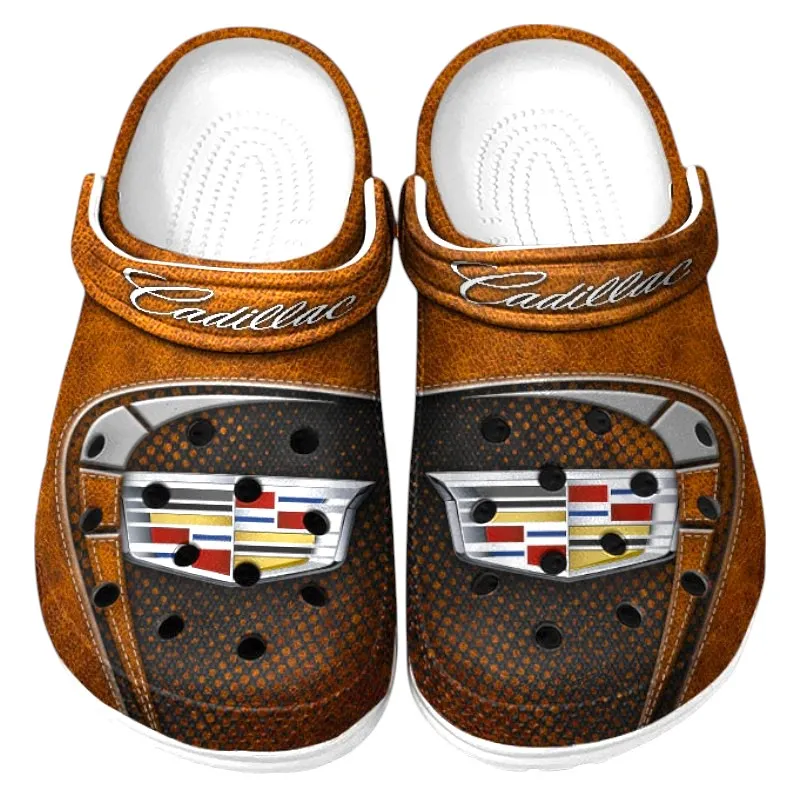 Custom Elegant Touring Car Inspired Clog All Over Print, Comfortable Slip-On Footwear for Auto Fans CAR177 - Orange