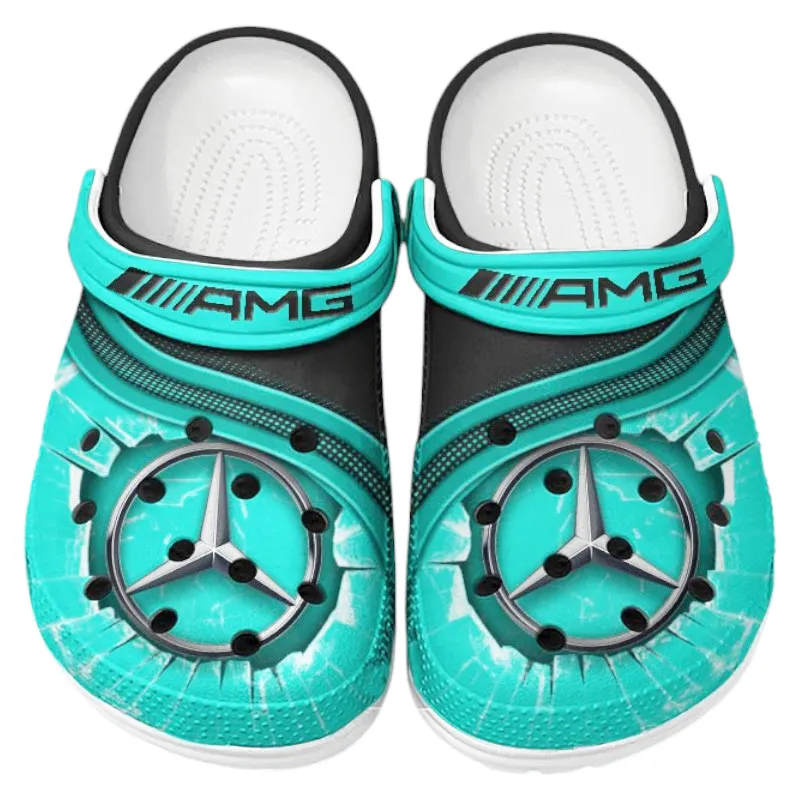 Custom Elite Sports Vehicle Inspired Clog All Over Print, Comfortable Slip-On Footwear for Auto Fans CAR188 - Cyan