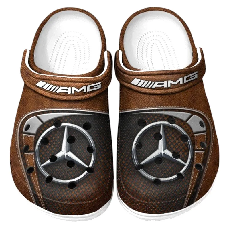 Custom Elite Touring Vehicle All Over Print Clog, Comfortable Slip-On Shoes for Everyday Wear CAR177 - Brown