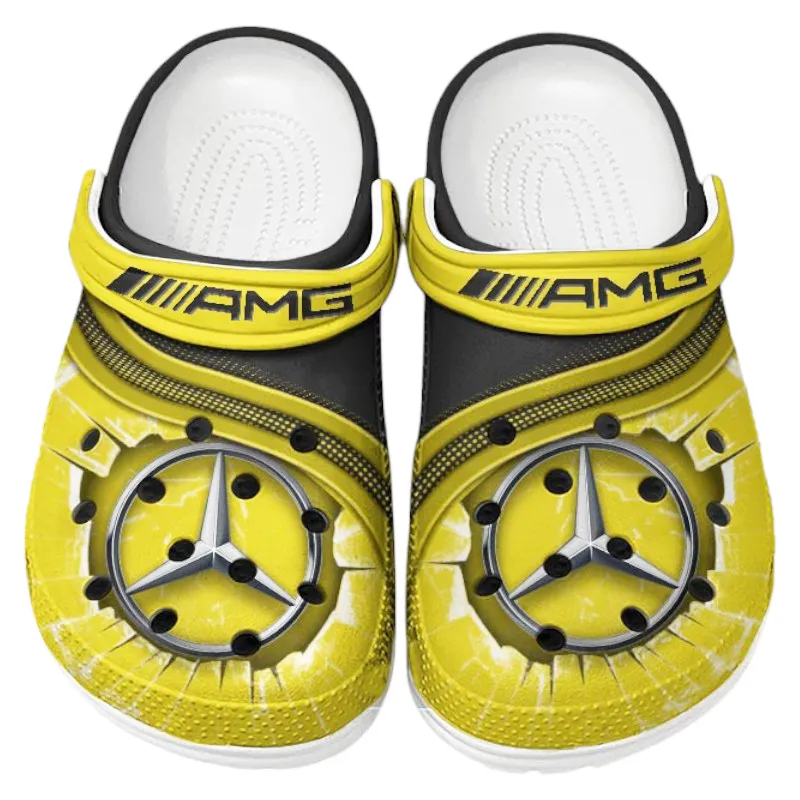 Custom Elite Touring Vehicle All Over Print Clog, Comfortable Slip-On Shoes for Everyday Wear CAR188 - Yellow