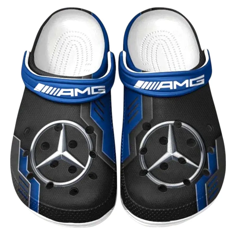 Custom Elite Touring Vehicle Inspired Clog All Over Print, Comfortable Slip-On Footwear for Auto Fans CAR185 - Blue