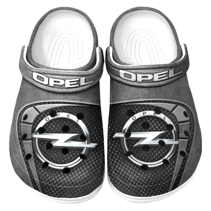 Custom European Sedan Inspired Clog All Over Print, Comfortable Slip-On Footwear for Auto Fans CAR177 - Gray