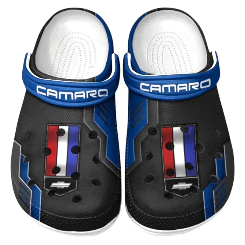 Custom Everyday Utility Vehicle Inspired Clog All Over Print, Comfortable Slip-On Footwear for Auto Fans CAR185 - Blue