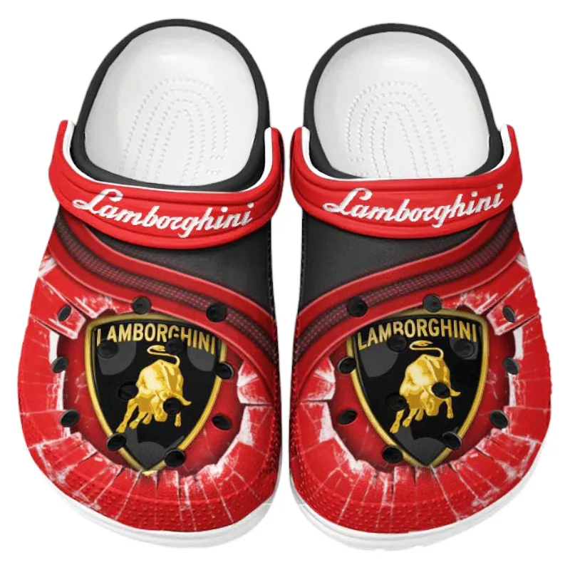 Custom Extreme Power Vehicle All Over Print Clog, Comfortable Slip-On Shoes for Everyday Wear CAR188 - Red