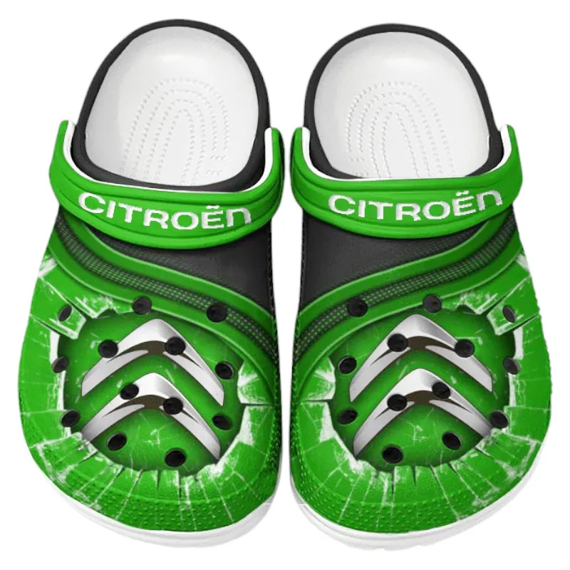 Custom Family Car Inspired Clog All Over Print, Comfortable Slip-On Footwear for Auto Fans CAR188 - Green