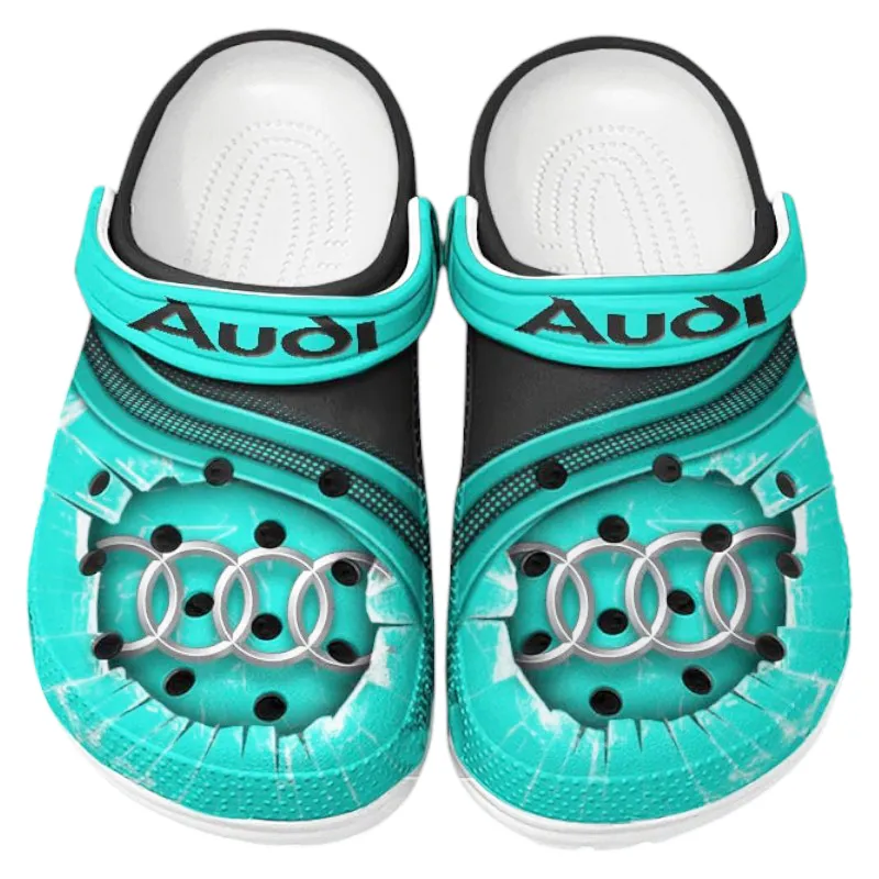 Custom German Engineering Vehicle All Over Print Clog, Comfortable Slip-On Shoes for Everyday Wear CAR188 - Cyan