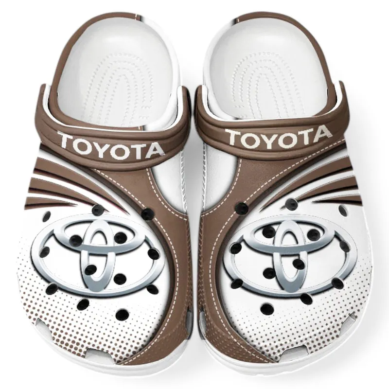 Custom Hatchback All Over Print Clog, Comfortable Slip-On Shoes for Everyday Wear CAR181 - Brown