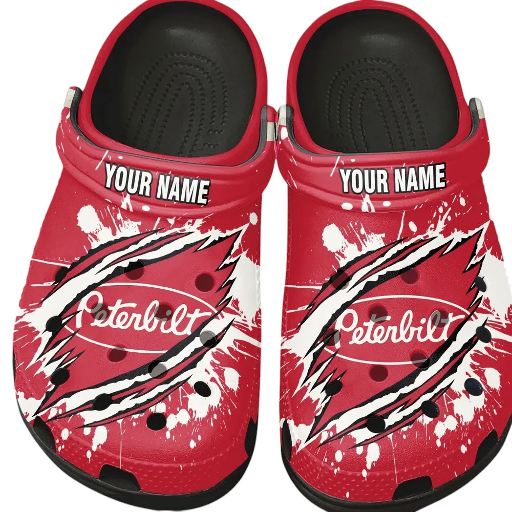 Custom Heavy-Duty Semi Inspired Clog All Over Print, Comfortable Slip-On Footwear for Auto Fans CAR153 - Black