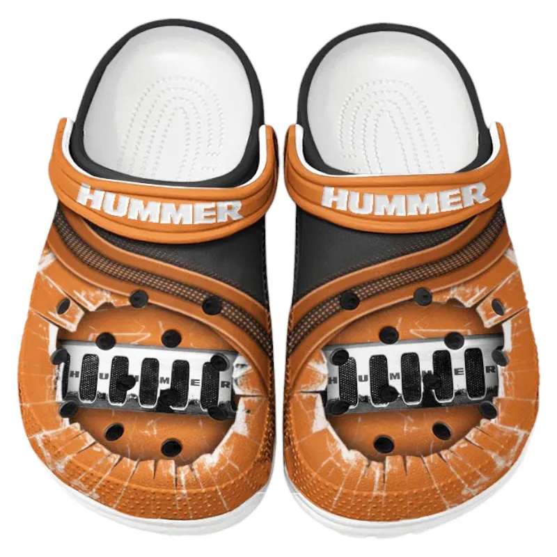 Custom Heavy-Duty SUV All Over Print Clog, Comfortable Slip-On Shoes for Everyday Wear CAR188 - Orange