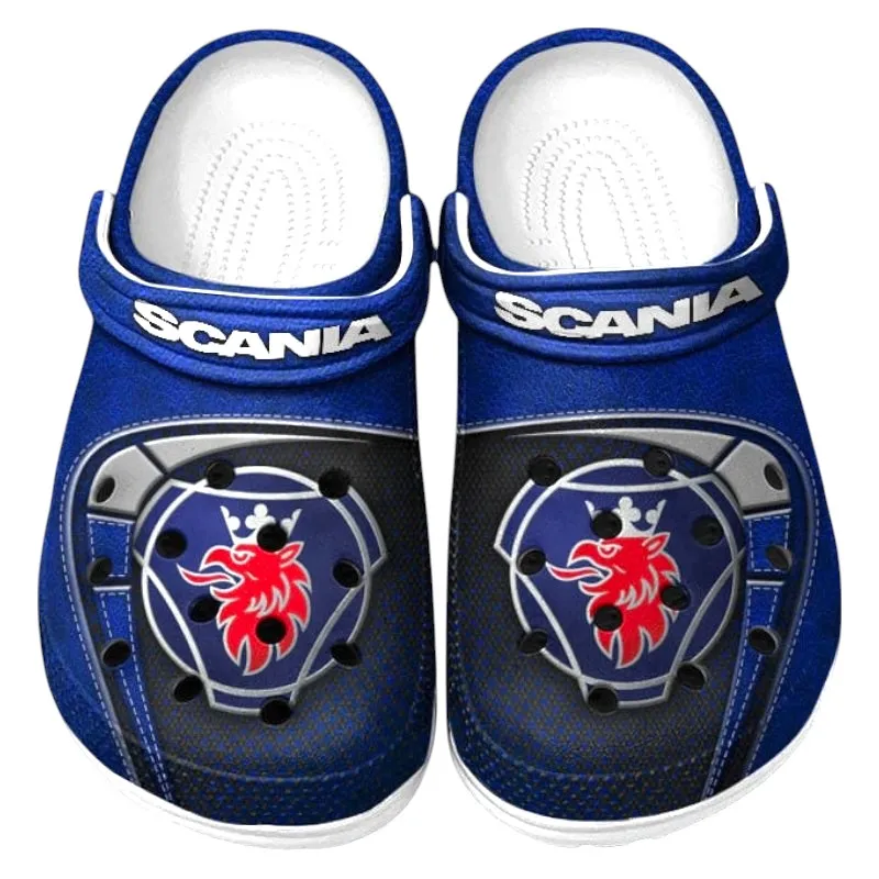 Custom Heavy Truck All Over Print Clog, Comfortable Slip-On Shoes for Everyday Wear CAR177 - Blue