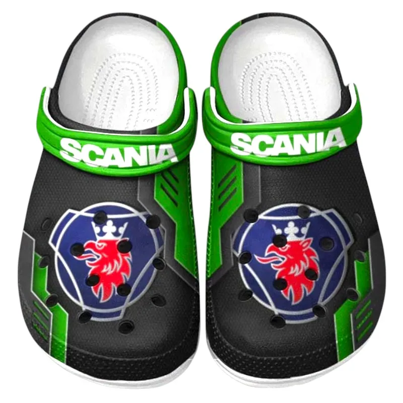 Custom Heavy Truck All Over Print Clog, Comfortable Slip-On Shoes for Everyday Wear CAR185 - Green