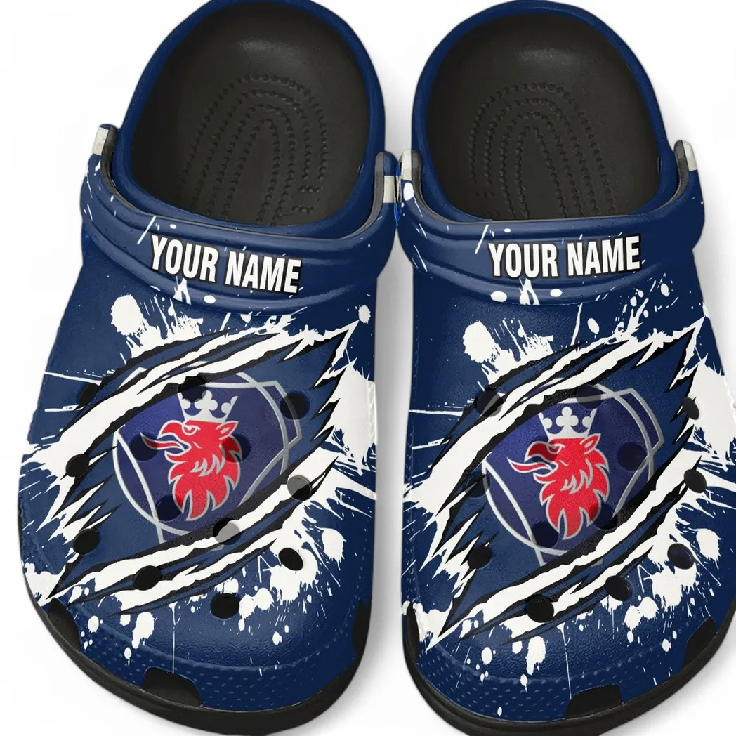 Custom Heavy Truck All Over Print Clog, Comfortable Slip-On Shoes for Everyday Wear CAR560 - Black