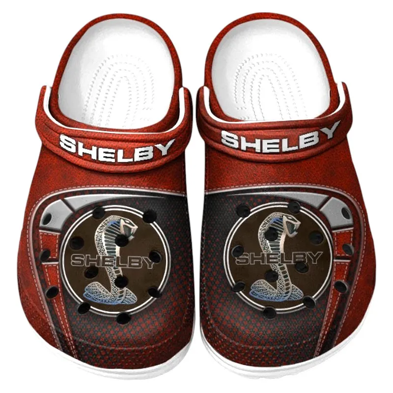 Custom High-Power Sports Car All Over Print Clog, Comfortable Slip-On Shoes for Everyday Wear CAR177 - Red