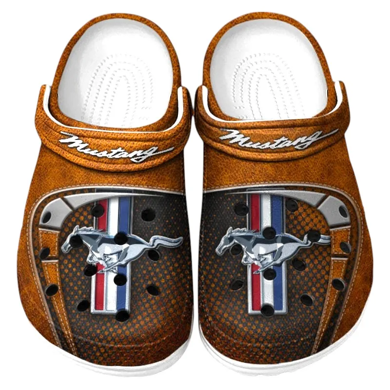 Custom Iconic Muscle Ride All Over Print Clog, Comfortable Slip-On Shoes for Everyday Wear CAR177 - Orange