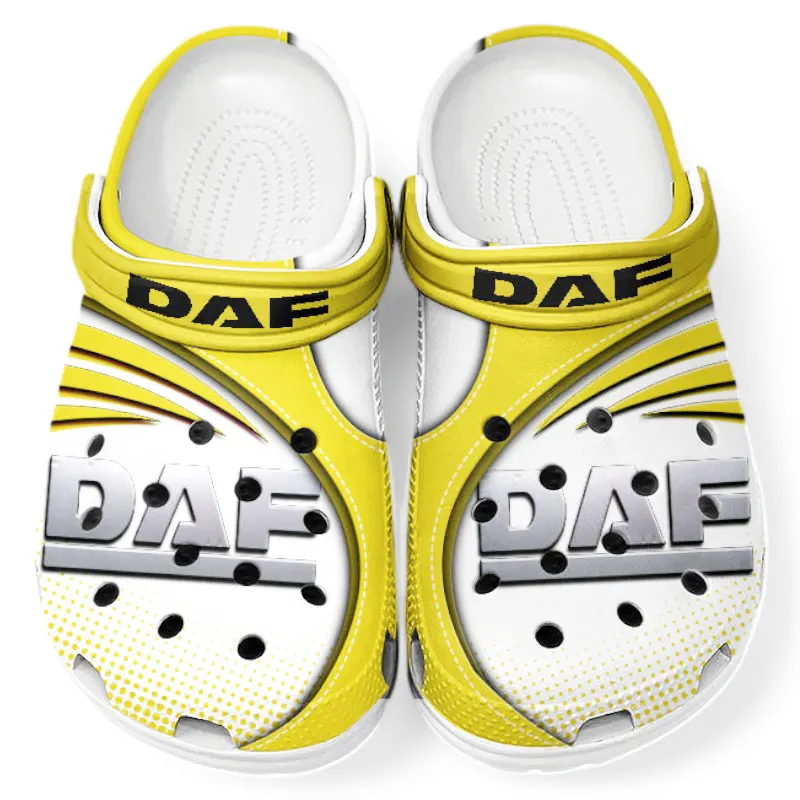 Custom Industrial Vehicle All Over Print Clog, Comfortable Slip-On Shoes for Everyday Wear CAR181 - Yellow
