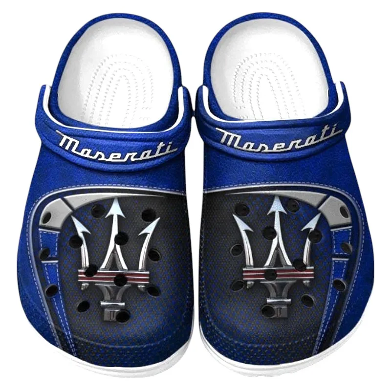 Custom Italian Sports Car All Over Print Clog, Comfortable Slip-On Shoes for Everyday Wear CAR177 - Blue