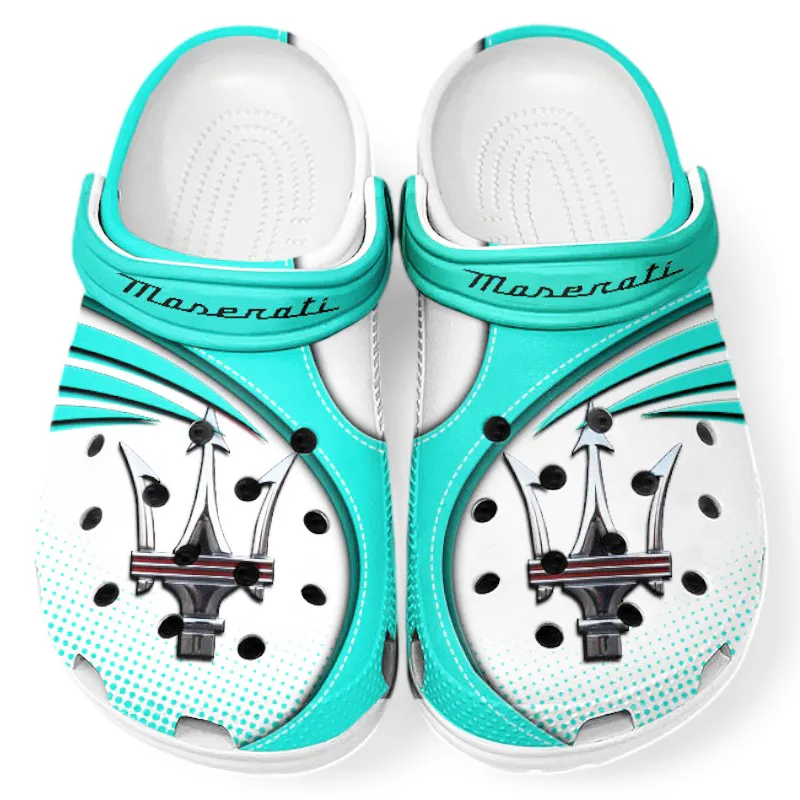 Custom Italian Sports Car All Over Print Clog, Comfortable Slip-On Shoes for Everyday Wear CAR181 - Cyan