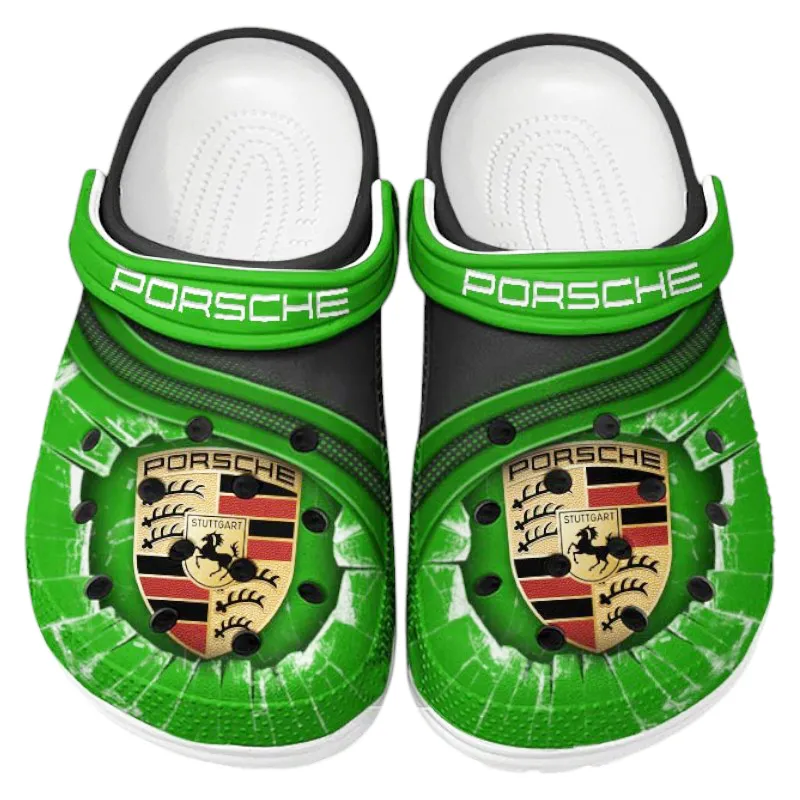 Custom Luxury Coupe All Over Print Clog, Comfortable Slip-On Shoes for Everyday Wear CAR188 - Green