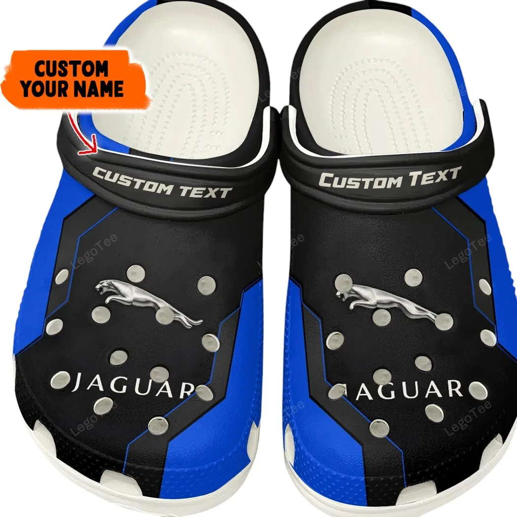 Custom Luxury Sedan Inspired Clog All Over Print, Comfortable Slip-On Footwear for Auto Fans CAR140 - Blue