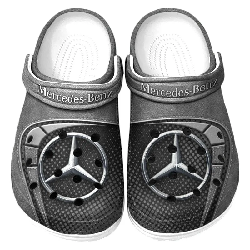 Custom Luxury Touring Car Inspired Clog All Over Print, Comfortable Slip-On Footwear for Auto Fans CAR177 - Gray