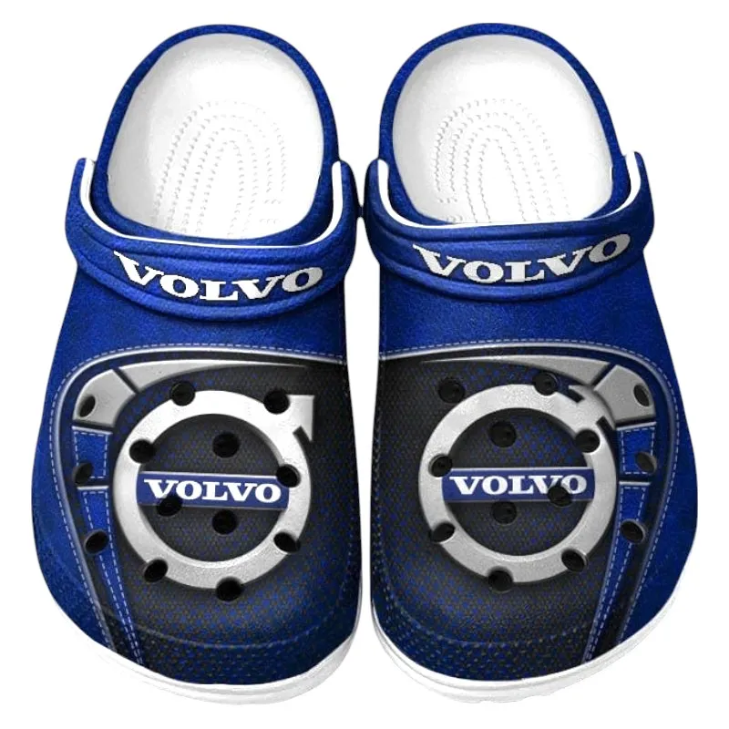 Custom Mid-Size Sedan Inspired Clog All Over Print, Comfortable Slip-On Footwear for Auto Fans CAR177 - Blue