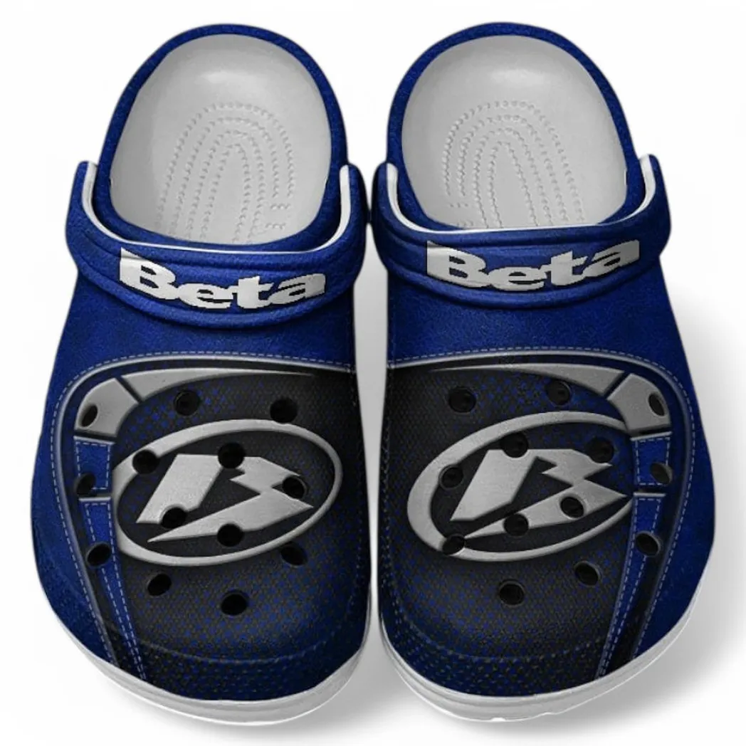 Custom Off-Road Motorcycle All Over Print Clog, Comfortable Slip-On Shoes for Everyday Wear CAR183 - Blue