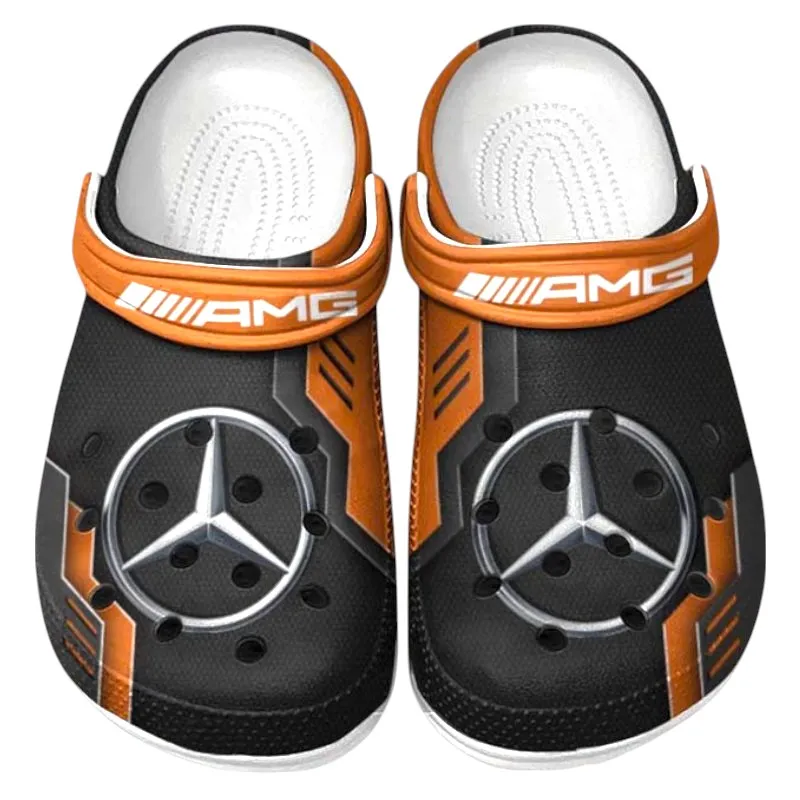 Custom Performance Car All Over Print Clog, Comfortable Slip-On Shoes for Everyday Wear CAR185 - Orange