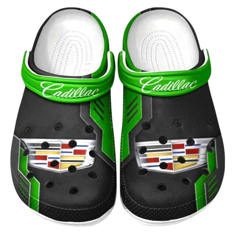 Custom Performance Executive Car All Over Print Clog, Comfortable Slip-On Shoes for Everyday Wear CAR185 - Green
