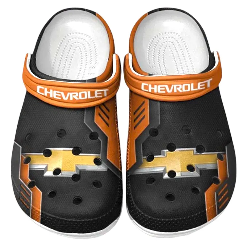 Custom Performance Sedan All Over Print Clog, Comfortable Slip-On Shoes for Everyday Wear CAR185 - Orange