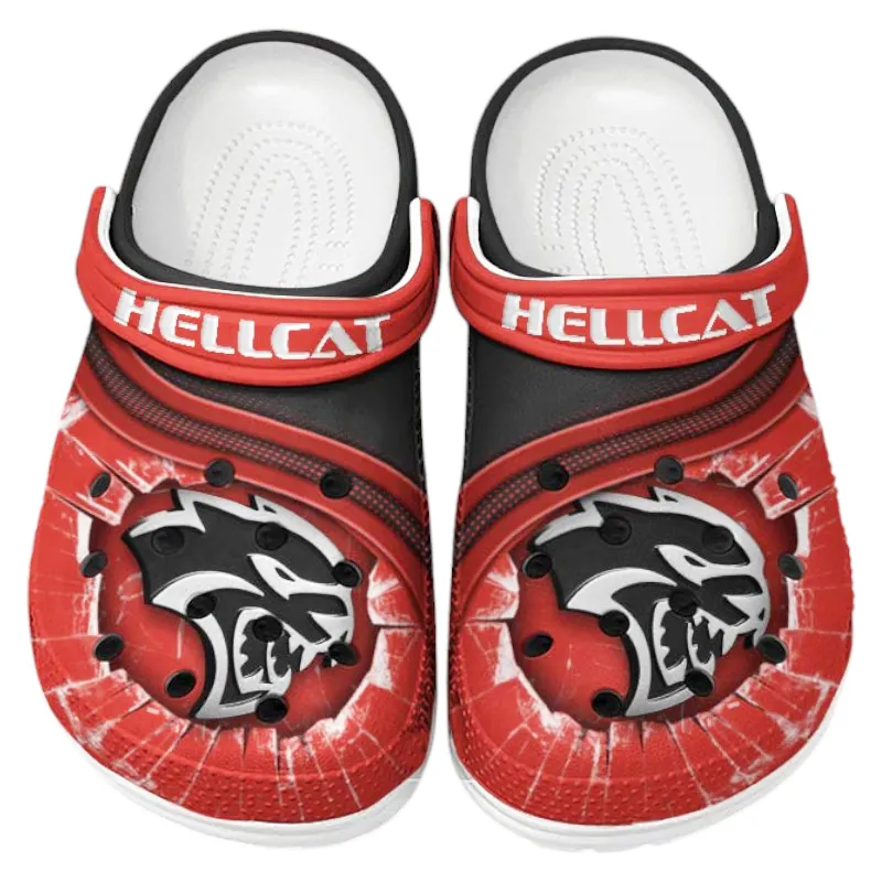 Custom Power Car Inspired Clog All Over Print, Comfortable Slip-On Footwear for Auto Fans CAR188 - Red