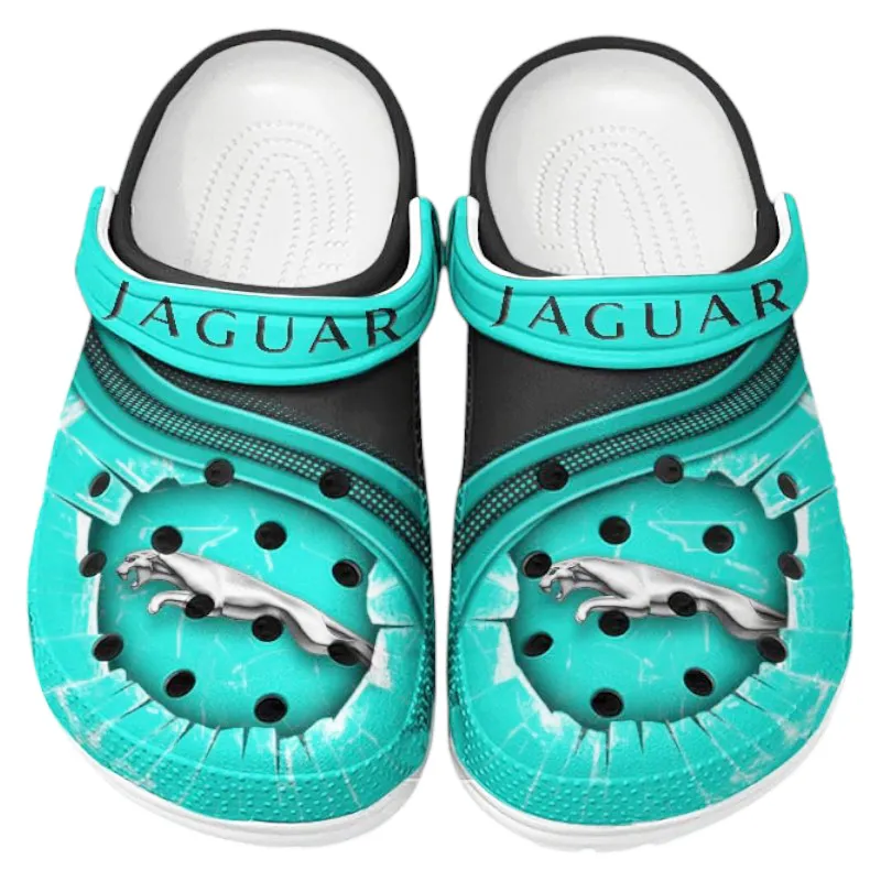 Custom Premium Coupe All Over Print Clog, Comfortable Slip-On Shoes for Everyday Wear CAR188 - Cyan