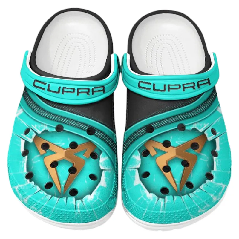 Custom Race-Inspired Car Inspired Clog All Over Print, Comfortable Slip-On Footwear for Auto Fans CAR188 - Cyan