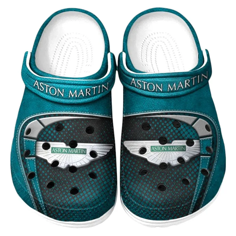 Custom Refined Sport Coupe Inspired Clog All Over Print, Comfortable Slip-On Footwear for Auto Fans CAR177 - Cyan