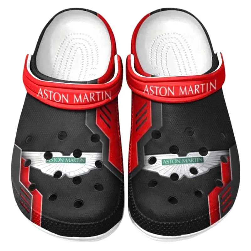 Custom Refined Sport Coupe Inspired Clog All Over Print, Comfortable Slip-On Footwear for Auto Fans CAR185 - Red