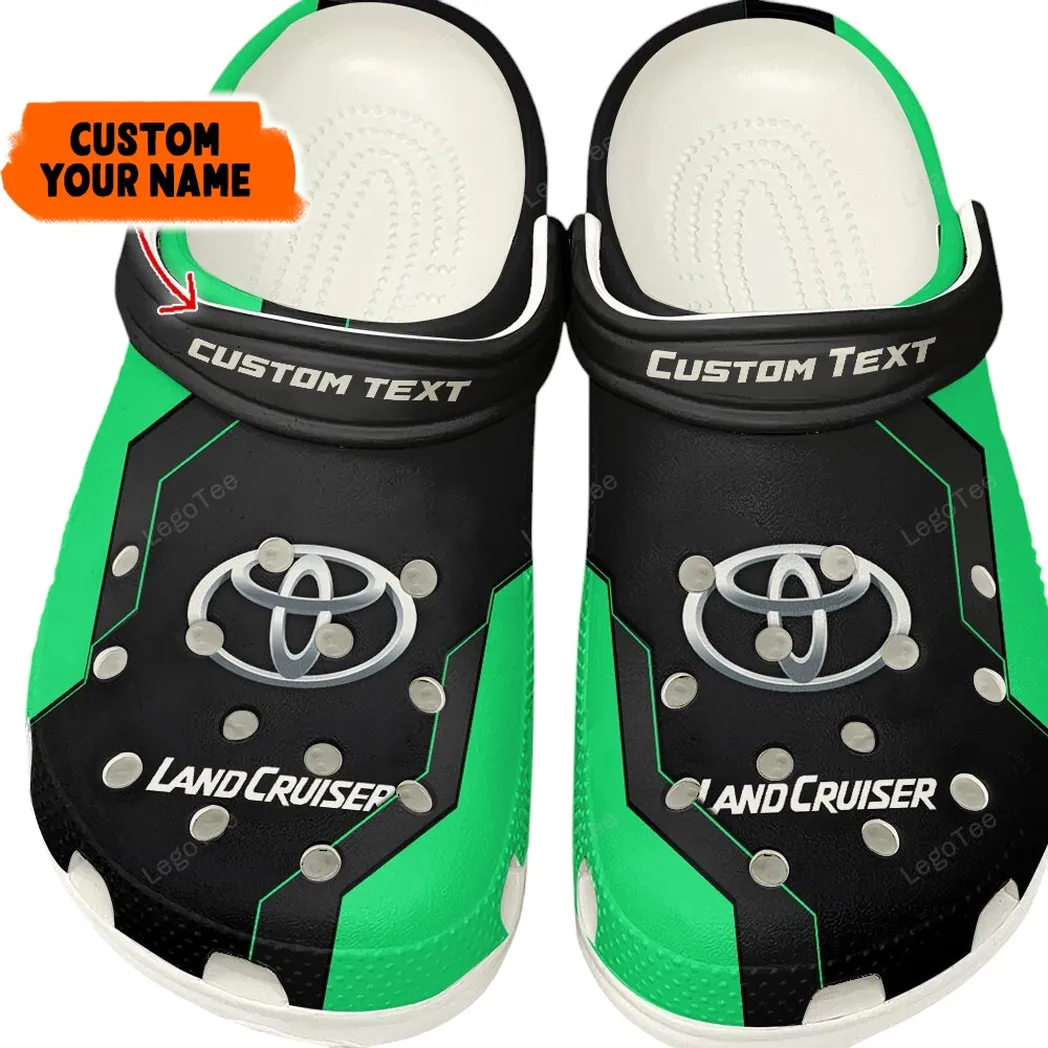 Custom Rugged 4x4 Inspired Clog All Over Print, Comfortable Slip-On Footwear for Auto Fans CAR140 - Kelly Green