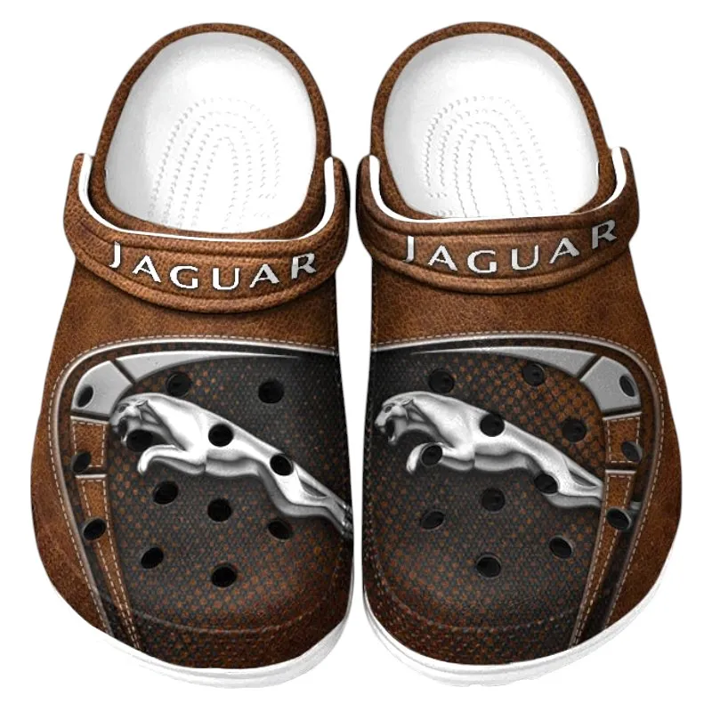 Custom Sophisticated Car Inspired Clog All Over Print, Comfortable Slip-On Footwear for Auto Fans CAR177 - Brown
