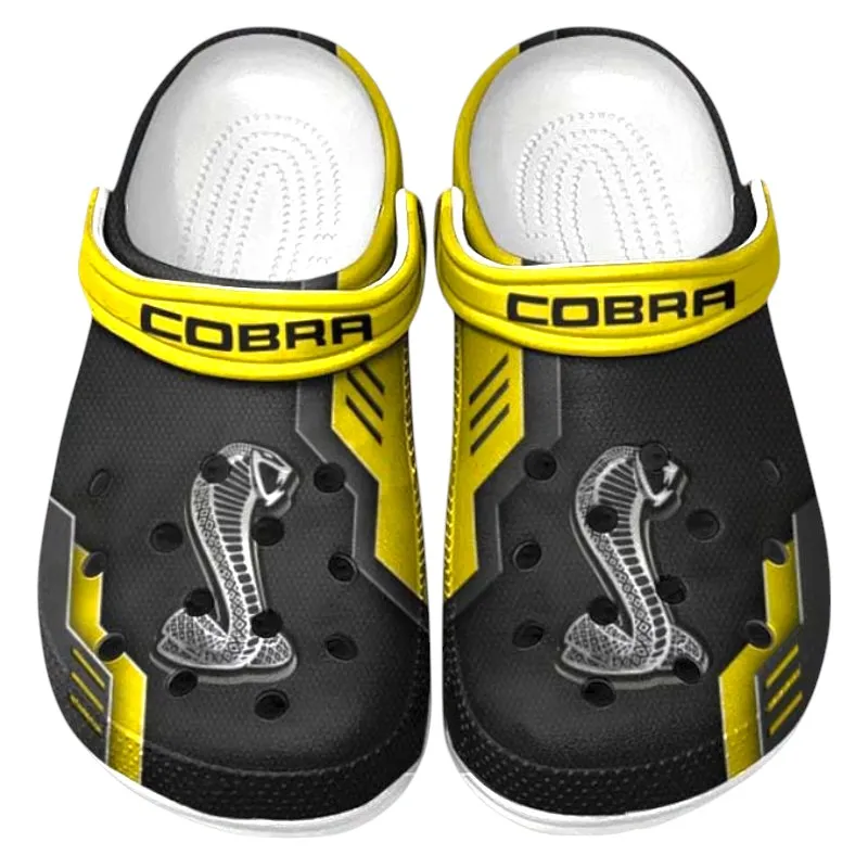 Custom Speed-Oriented Car Inspired Clog All Over Print, Comfortable Slip-On Footwear for Auto Fans CAR185 - Yellow