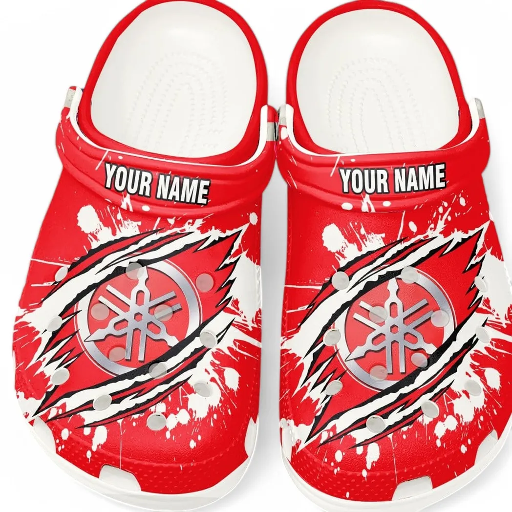 Custom Sport Bike All Over Print Clog, Comfortable Slip-On Shoes for Everyday Wear CAR560 - White