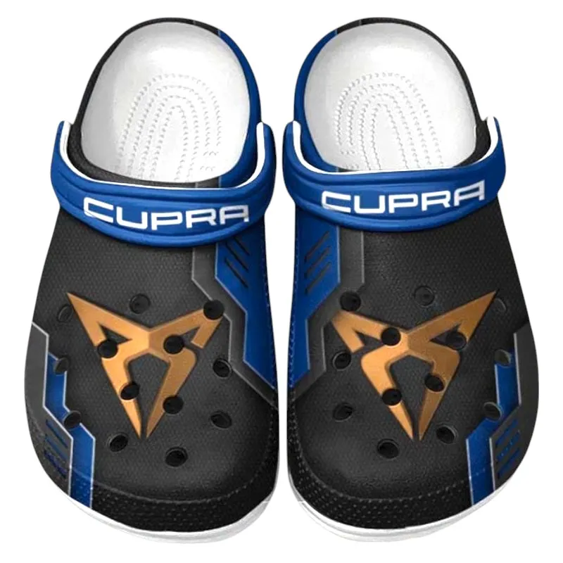 Custom Sporty Urban Vehicle Inspired Clog All Over Print, Comfortable Slip-On Footwear for Auto Fans CAR185 - Blue