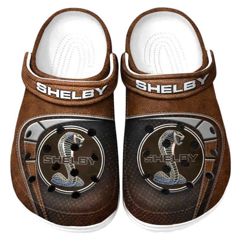 Custom Street Racer Inspired Clog All Over Print, Comfortable Slip-On Footwear for Auto Fans CAR177 - Brown