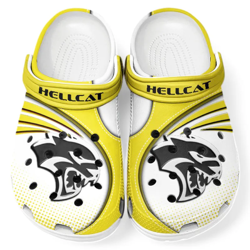 Custom Supercharged Muscle All Over Print Clog, Comfortable Slip-On Shoes for Everyday Wear CAR181 - Yellow