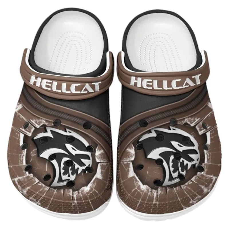 Custom Supercharged Muscle All Over Print Clog, Comfortable Slip-On Shoes for Everyday Wear CAR188 - Brown